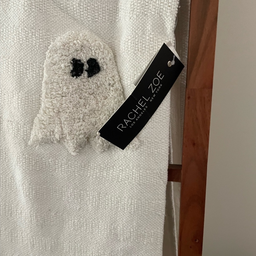 Rachel Zoe white ghost blanket